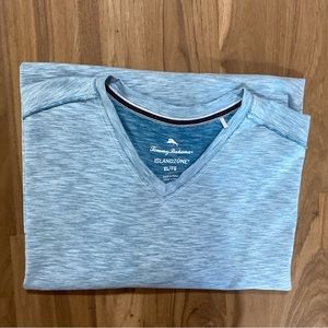 ** 3 For $20 **  Mens Tommy Bahama Long Sleeve v-neck pullover Lt blue XL Tall